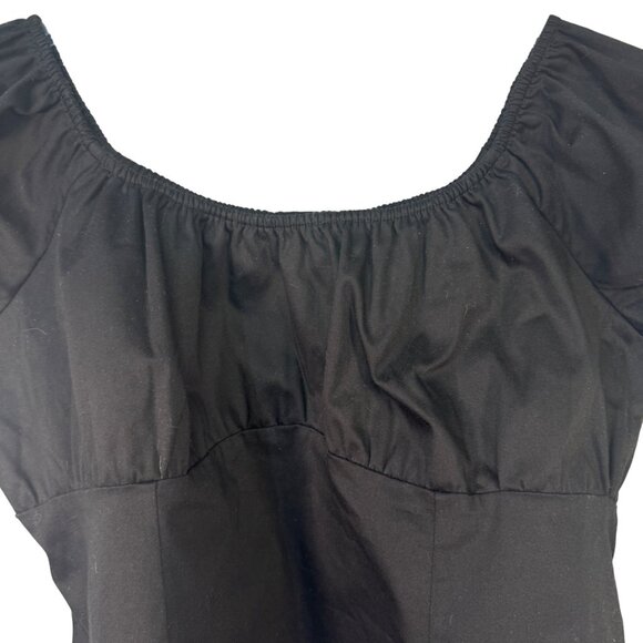 Pinup Couture Black Peasant Top Size 4X Rockabilly - Picture 2 of 6